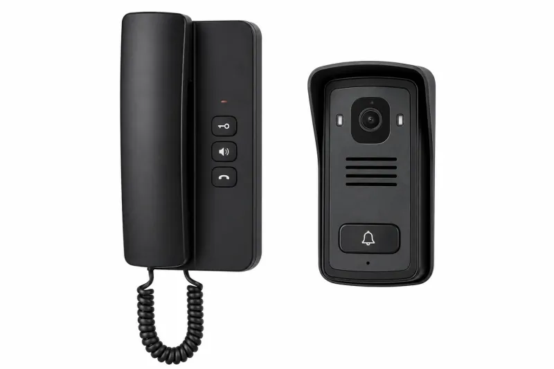 Interfone com monofone e módulo externo com câmera